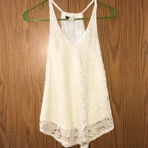 *SOLD* Cream floral lace cami